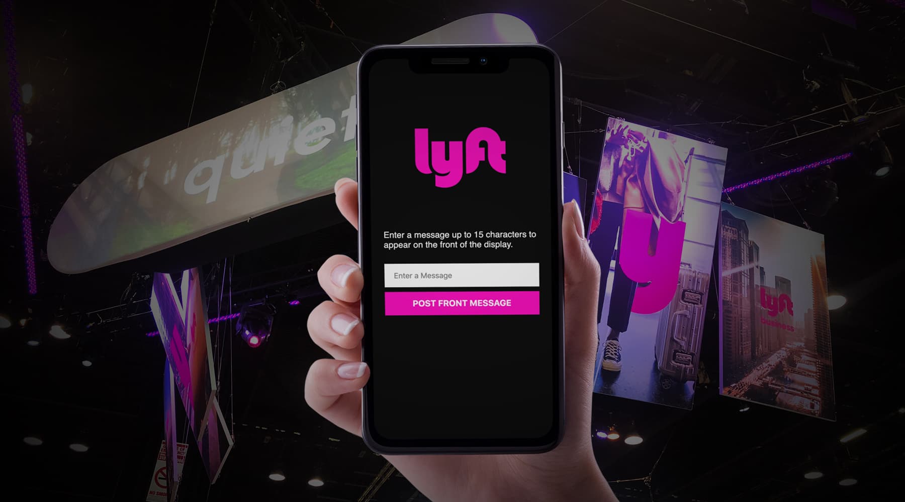 Mobile interface for brand ambassadors to enter guests' names.